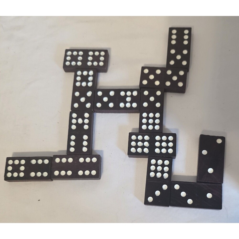 Vintage Dragon Dominoes by Halsam No. 920 Double Nine Complete Set
